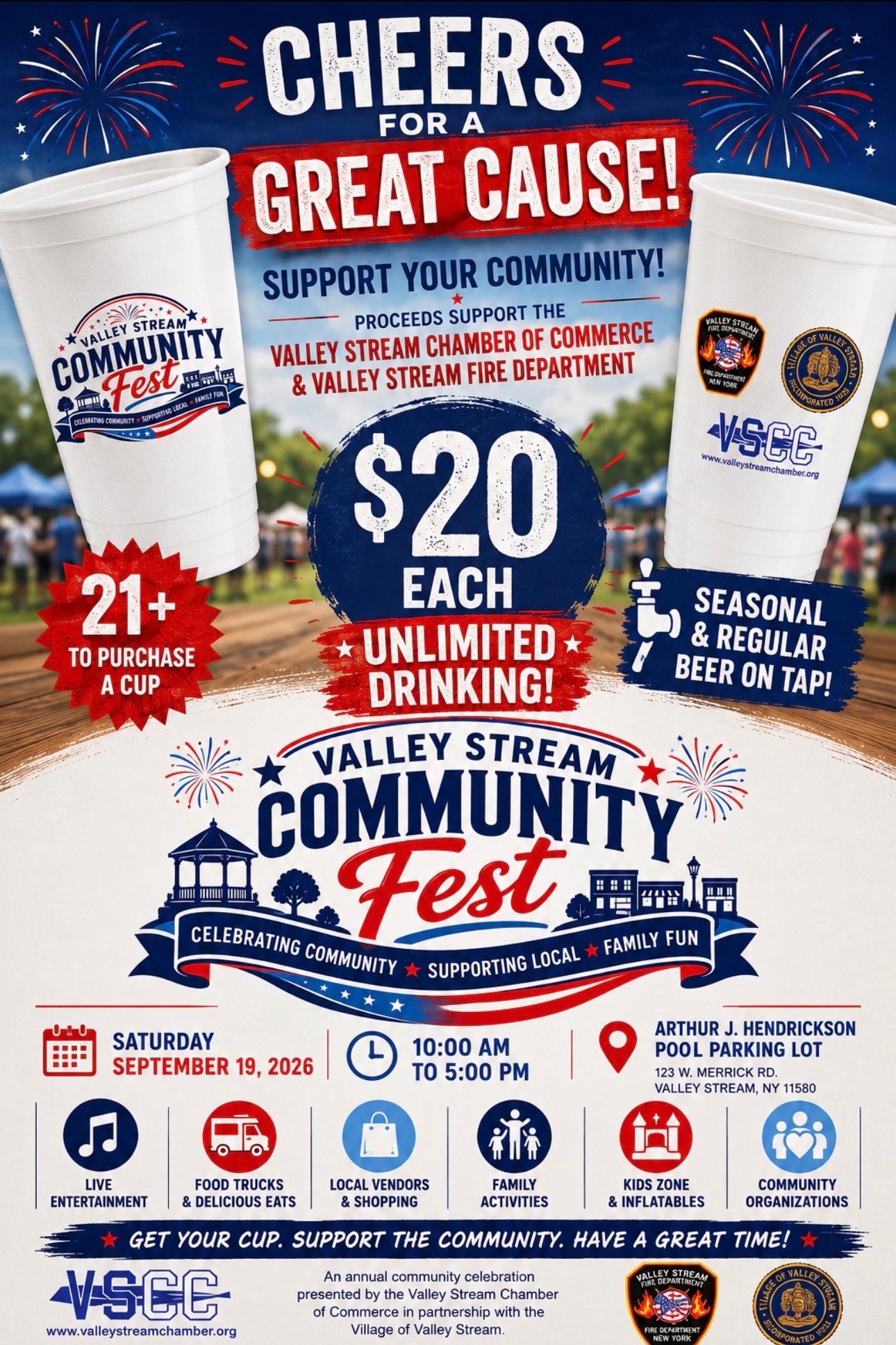 Beer Garden flyer — Cheers for a Great Cause